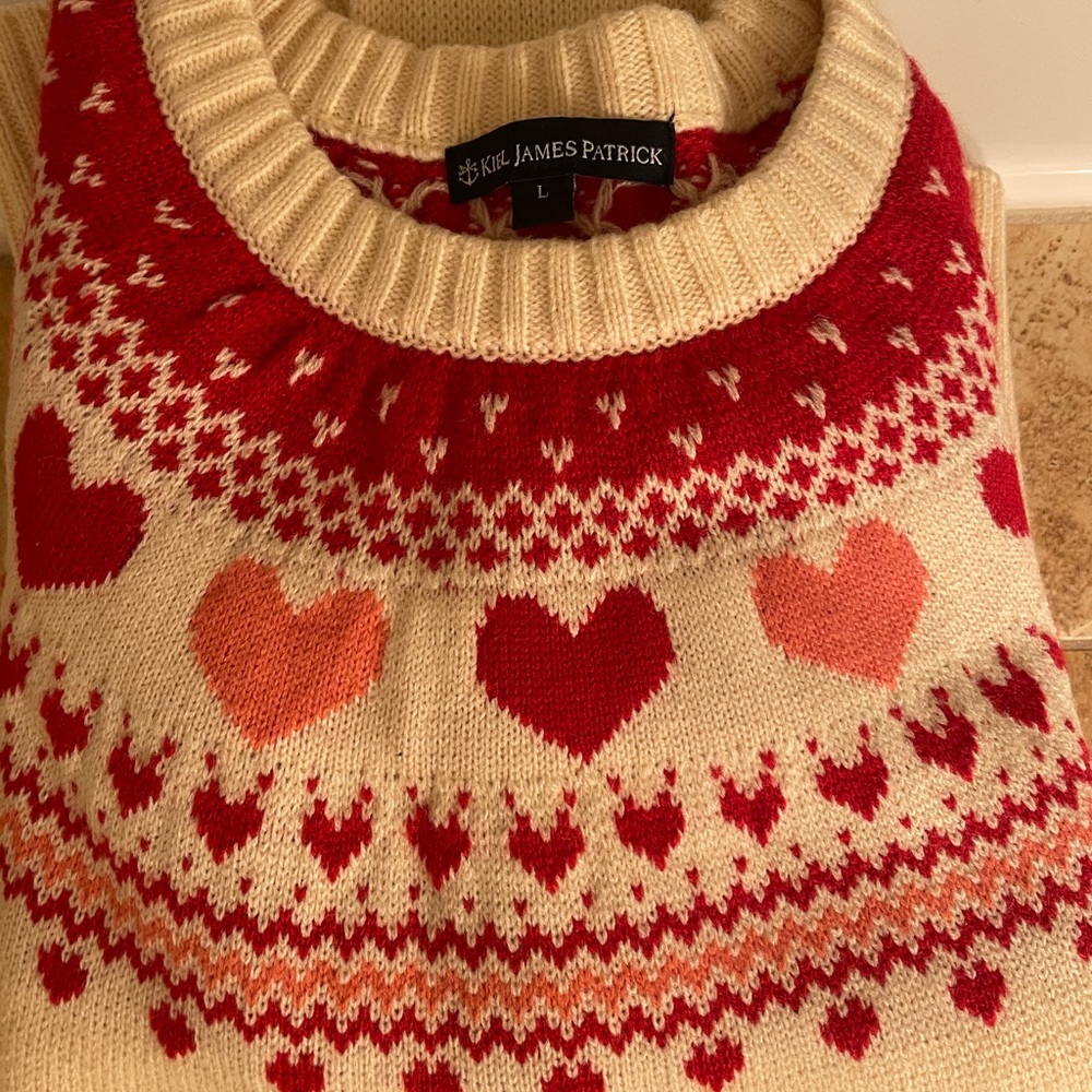 NWT heart sweater Kiel James Patrick L